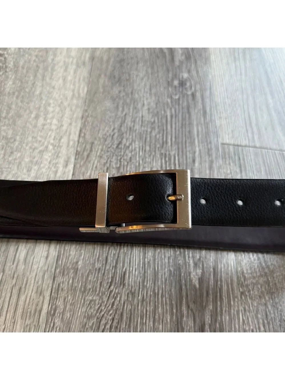 Men's Black Leather Belt Size 32
